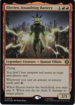 Electro, Assaulting Battery R Marvel's Spider-Man 76 NM Foil MTG - Image 1