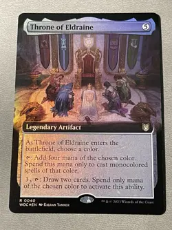 MTG Wilds of Eldraine Commander - Throne of Eldraine (Extended Foil) NM - Image 1