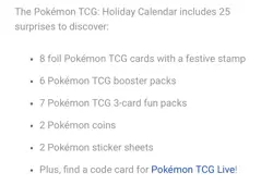 2025 Pokemon TCG Holiday Advent Calendar Box New Sealed - Image 3