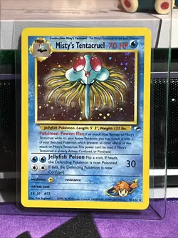 Pokemon TCG Card Misty's Tentacruel Gym Heroes 10/132 Unlimited Holo Rare - Image 1