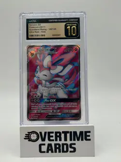 2017 Pokemon Sylveon GX Guardians Rising Ultra Rare Holo 140/145 CGC 10 - Image 1