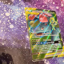 Pokemon Celebi & Venusaur GX (Full Art) 159/181 Sm-Team Up Holo NM *VIDEO* - Image 4