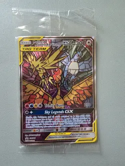 Pokemon Sealed Stained Glass Birds. Moltres Zapdos Articuno GX SM210 - Image 1