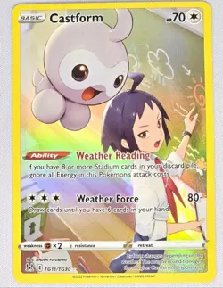 Castform TG11/TG30 Pokemon Lost Origin Trainer Gallery Holo Ultra Rare - Image 1
