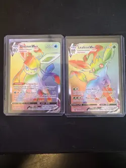 Pokemon Leafeon Vstar and Glaceon Vstar lot of 2 Evolving Skies NM - Image 1