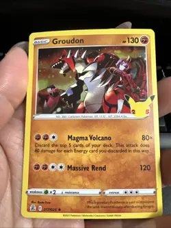 2021 Pokemon Groudon #017/025 Celebrations 25th Anniversary Holo Rare NM - Image 1