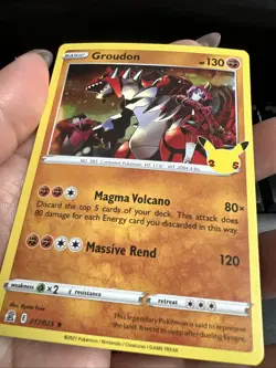 2021 Pokemon Groudon #017/025 Celebrations 25th Anniversary Holo Rare NM - Image 2