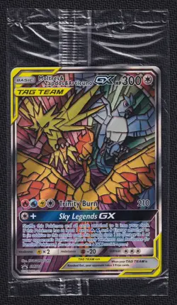Pokemon Moltres & Zapdos & Articuno GX SM210 Full Art Black Star Promo Sealed - Image 1