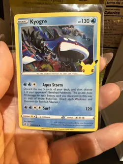 2021 Pokemon Kyogre #003/025 Celebrations 25th Anniversary Holo Rare NM - Image 1