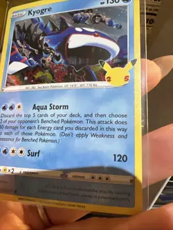 2021 Pokemon Kyogre #003/025 Celebrations 25th Anniversary Holo Rare NM - Image 3