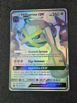 2019 Pokemon TCG Hidden Fates Metagross GX 157a/145 - Shiny Full Art Secret Rare - Image 1
