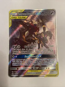 Pokemon TCG Umbreon & Darkrai GX Black Star Promo Tag Team Full Art SM241 - HP - Image 1