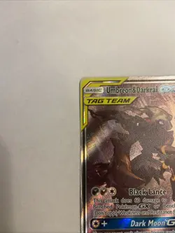 Pokemon TCG Umbreon & Darkrai GX Black Star Promo Tag Team Full Art SM241 - HP - Image 3