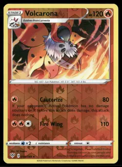2020 Darkness Ablaze Set Pokemon Card 030 Volcarona Reverse Foil NM - Image 1
