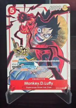 One Piece Card Game - Monkey.D.Luffy (3rd Anniversary Promo) ST01-012 SR - NM - Image 1