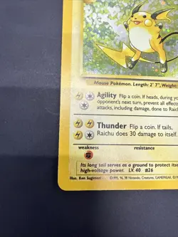 Raichu 16/130 Base Set 2 Holo Rare Pokemon Card 2000 WOTC LP Lightly Played - Image 5