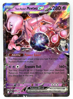 Team Rocket's Mewtwo ex - SVP 205 Pokemon Destined Rivals Black Star Promo Card - Image 1