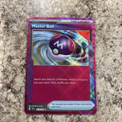 Master Ball 153/162 Temporal Forces Pokemon Card - Image 1