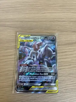 Mewtwo & Mew GX Tag Team SM191 2019 Power Partnership Tins Black Star Promo Card - Image 1
