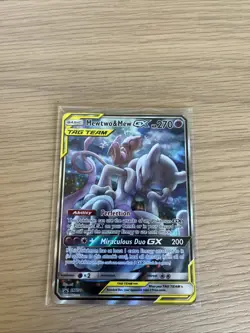 Mewtwo & Mew GX Tag Team SM191 2019 Power Partnership Tins Black Star Promo Card - Image 2