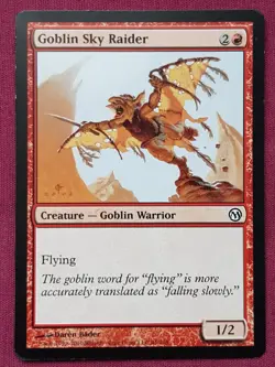 Magic The Gathering DUELS OF THE PLANESWALKERS GOBLIN SKY RAIDER red card MTG - Image 1