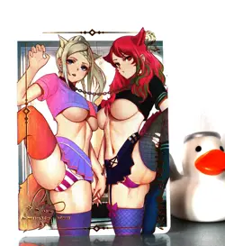 ACG Hentai sexy Card - Ganyu & Shenhe (Catgirls) - Genshin Impact waifu (Oo) - Image 4