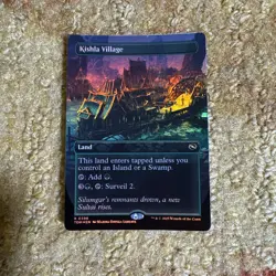 Mtg Borderless Foil Kishla Village, Tarkir Dragonstorm, Magic the Gathering, 396 - Image 1
