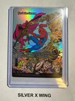 Feed the Swarm Borderless Foil x1, MTG, Spiderman, Magic the Gathering, NM - Image 1