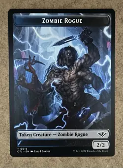 Zombie Rogue Token /Plot - Outlaws Of Thunder Junction - NM MTG - Image 1