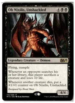 MTG Ob Nixilis, Unshackled - Core Set 2015 Moderately Played English - Image 1