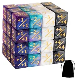 48 Pcs Magic Counter Bulk MTG Dice Counters Set Life Tokens 16mm D6 Dice - Image 1