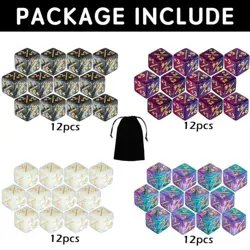 48 Pcs Magic Counter Bulk MTG Dice Counters Set Life Tokens 16mm D6 Dice - Image 3