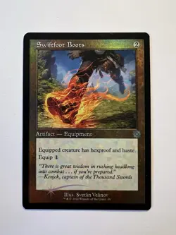 Swiftfoot Boots - FOIL RETRO FRAME - MTG The Brothers' War Retro Artifacts - NM - Image 1