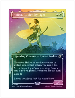 1x Haliya, Guided by Light, Foil, Borderless Art, Magic the Gathering MTG NM - Image 1