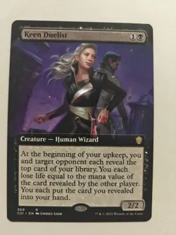 MTG Keen Duelist (C21) Commander 2021 Extended Art Regular Rare 369 - Image 1