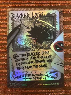Mtg - Blacker Lotus #869 Rainbow Foil - Deadpool Secret Lair Drop - Alt - VIDEO! - Image 1