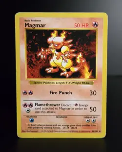 Pokemon TCG - MAGMAR - 36/102 - SHADOWLESS - WOTC - BASE SET (1999) - HP/MP - Image 1