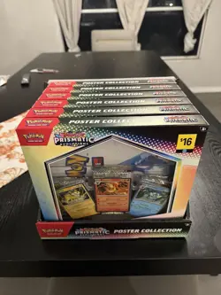 Pokemon Prismatic Evolutions Poster Collection Sealed Full Display Case Lot Of 6 - Image 1