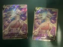 Lot of 2 Mewtwo V SWSH229 Black Star Promo Full Art Holo Pokemon GO TCG NM #B - Image 1