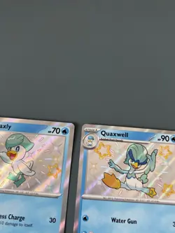 Pokemon TCG Paldean Fates Quaxly SVP 082, Quaxwell SVP 083, Quaquaval SVP 084 NM - Image 3