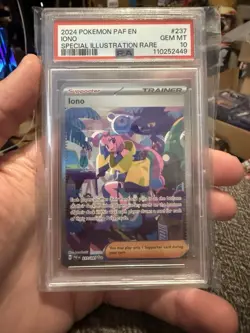 2024 POKEMON PAF EN-PALDEAN FATES SPECIAL ILLUSTRATION RARE #237 IONO PSA 10🪙 - Image 1