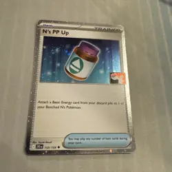 Play! Pokemon Prize Pack 7 Journey Together Cosmo Holo 153/159 N's PP Up - Image 1