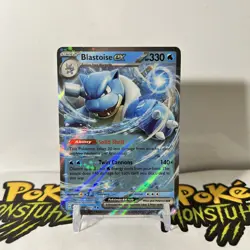Blastoise ex 009/165 Scarlet & Violet 151 Double Rare Holo Pokemon TCG Card NM - Image 1