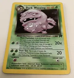 Pokemon Card Dark Weezing holo 14/82 from Team Rocket Set - Image 1