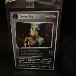 MINT Star Trek CCG 1E Reflections Case Card FOIL Seven of Nine - Image 1