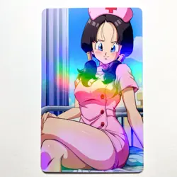 Dragon Ball Videl Sexy Doujin Waifu Girl Lewd Anime Art Goddess Card - Image 1