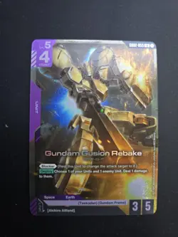Gundam Card Game Gusion Rebake GD02-055 LR Dual Impact Gundam Holo NM - Image 1