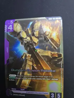 Gundam Card Game Gusion Rebake GD02-055 LR Dual Impact Gundam Holo NM - Image 2