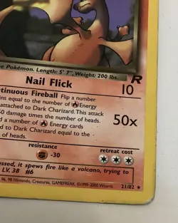 Pokemon Card Dark Charizard non holo 21/82 from Team Rocket Set - Image 2
