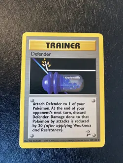Trainer Defender 109/130 Base Set 2 Pokemon Card - Image 1